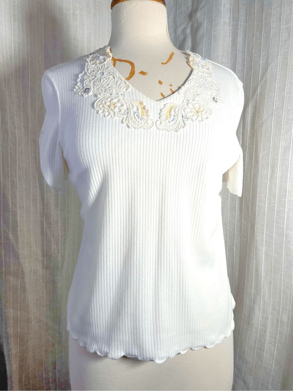 Vintage Blouse Size S/M 90's Ballet Core Fairy Cream Boho Chic